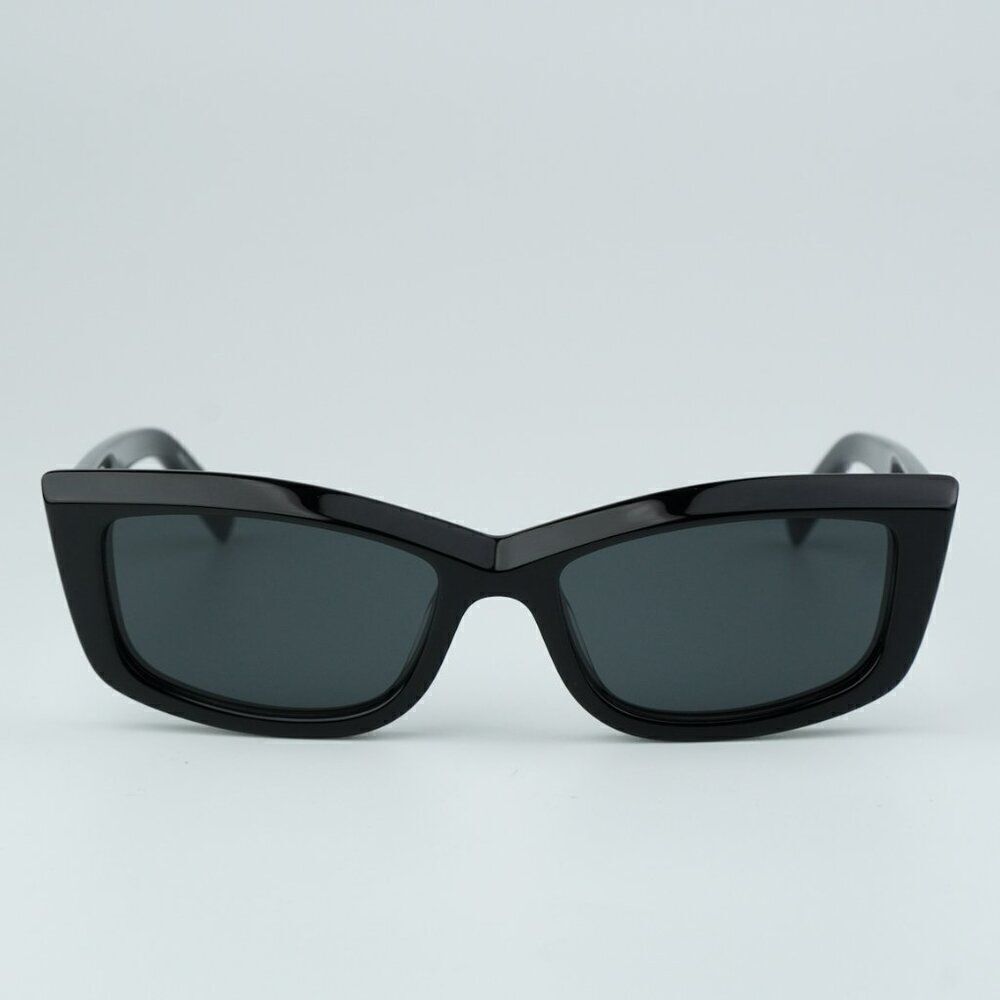 SALE! NEW Saint Laurent SL658 001 Black Rectangle Unisex Sunglasses